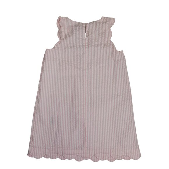Vineyard Vines Girls 4T Pink & White Striped Sleeveless Scallop Hem Dress 2396 - Picture 2 of 6